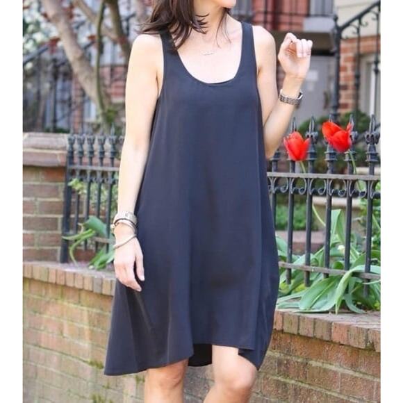 Everlane Black Silk Semi Sheer Tank Dress S - Picture 8 of 8